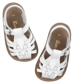 Salt-Water Sun-San | Kids Sailor Sandals | White