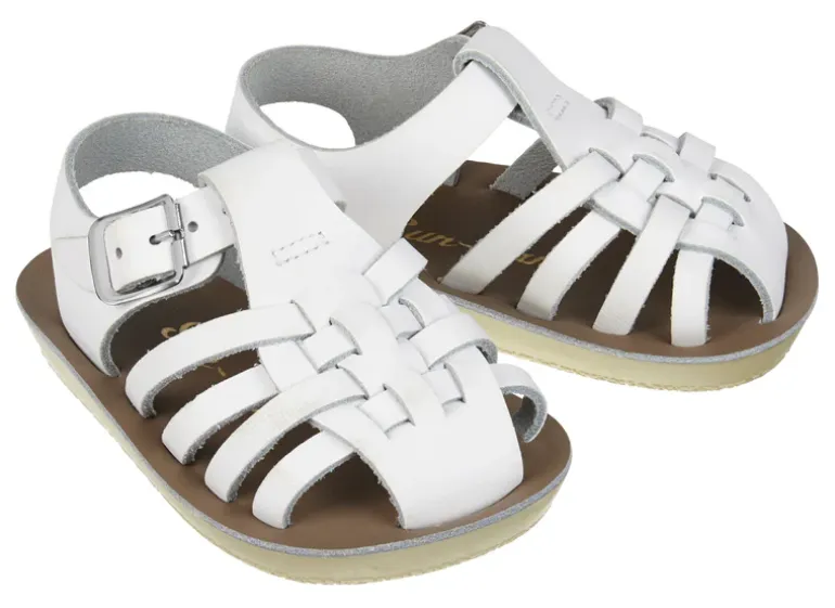 Salt-Water Sun-San | Kids Sailor Sandals | White