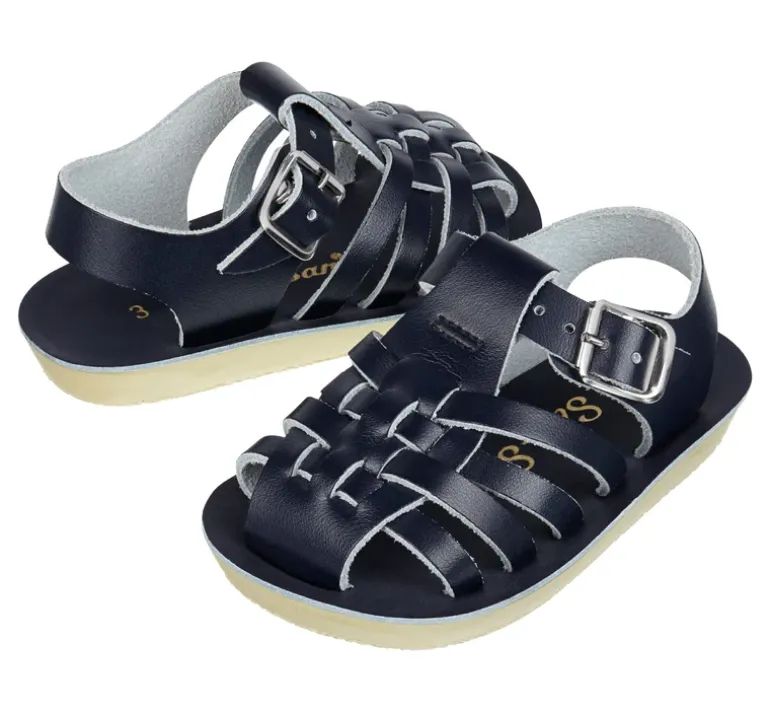 Salt-Water Sun-San | Kids Sailor Sandals | Navy