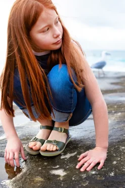 Salt-Water Sun-San | Kids Surfer Sandals | Olive
