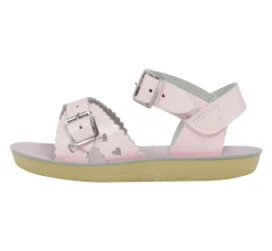 Salt-Water Sun-San | Kids Sweetheart Sandals | Shiny Pink