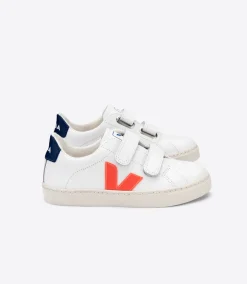 Veja Kids Trainers | Esplar Velcro | Orange Fluo Cobalt