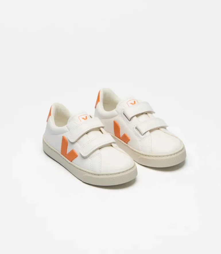 Veja Kids Trainers | Small Esplar White Fury | orange