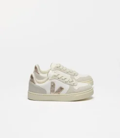 Veja Kids Trainers | V-10 Lace | White Platine Natural