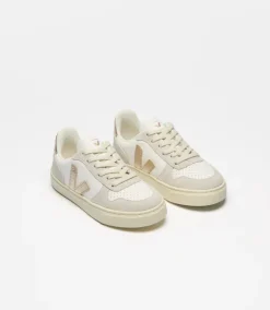 Veja Kids Trainers | V-10 Lace | White Platine Natural