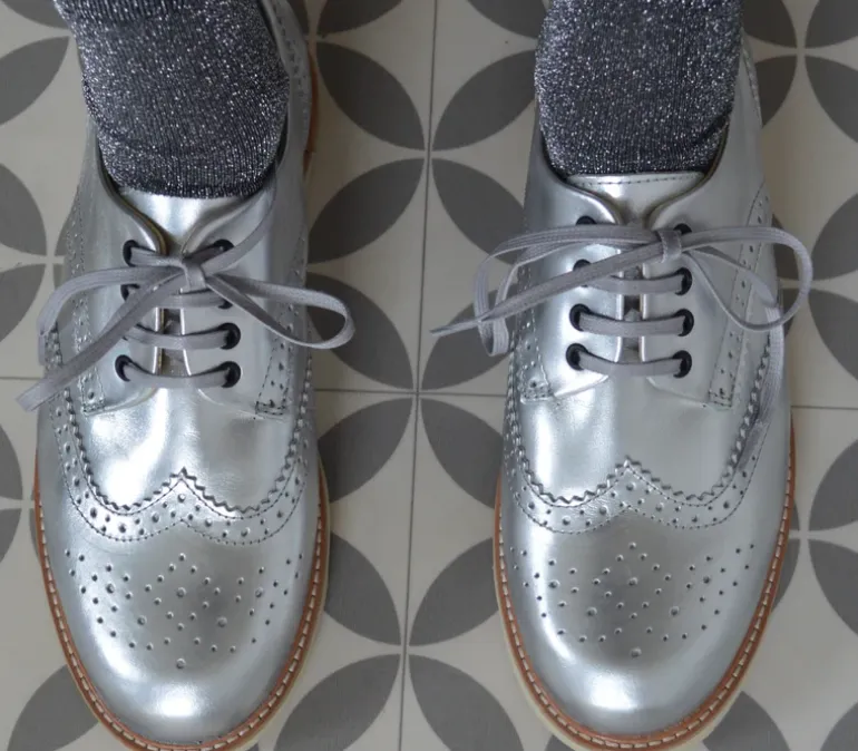 Young Soles Shoes | Brando Brogue | Silver